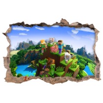 Vinilos 3d videojuego minecraft